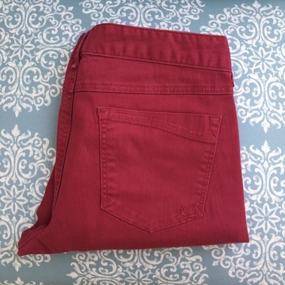 Express Magenta Zelda Ultra Low Rise Skinny Jean Leggings Size 12 - Picture 2 of 7